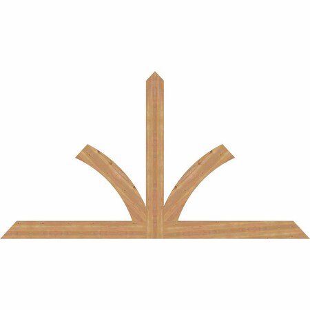 Ekena Millwork Richland Timber Gable Bracket, Western Red Cedar, 96"W x 52"H x 1 1/2"D x 5 1/2"F, 13/12 Pitch GBW096X52X0206RIC00SWR